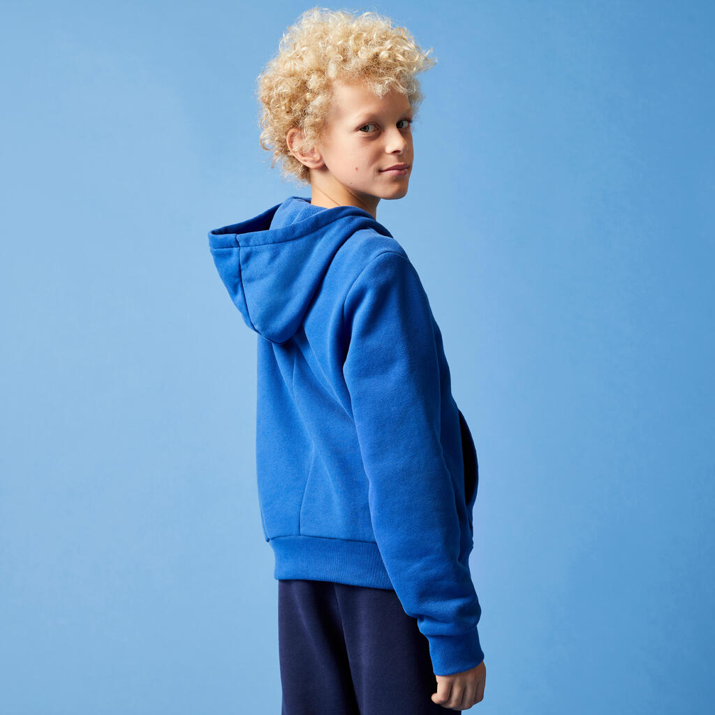 Kids' Cotton Hooded Sweatshirt - Blue