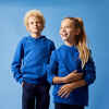 Hoodie Kinder Baumwolle - blau 