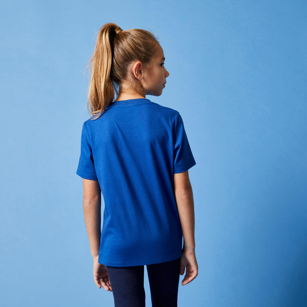 T-shirt multisport coton enfant mixte, Bleu ciel