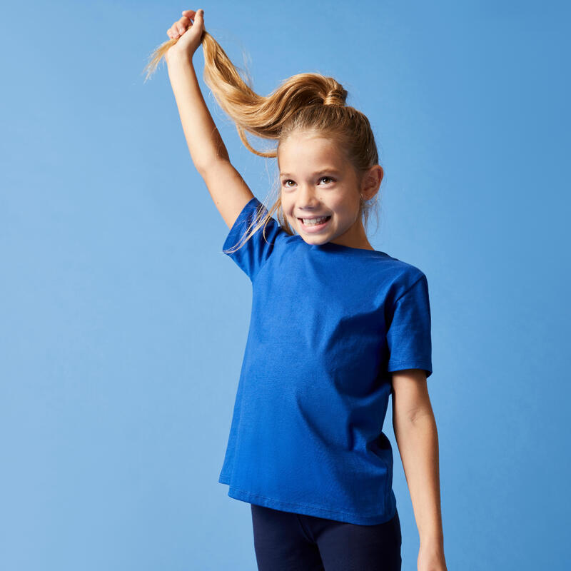 Çocuk Mavi Pamuklu Spor Tişörtü