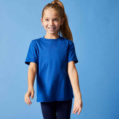 Kids' Unisex Cotton T-Shirt 500 - Blue