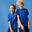T-shirt bambino unisex ginnastica 500 regular cotone 100% azzurra