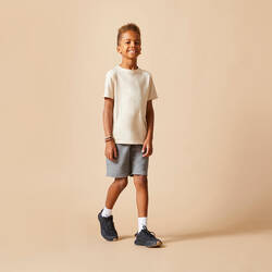 Kids' Unisex Cotton Shorts - Mottled Grey