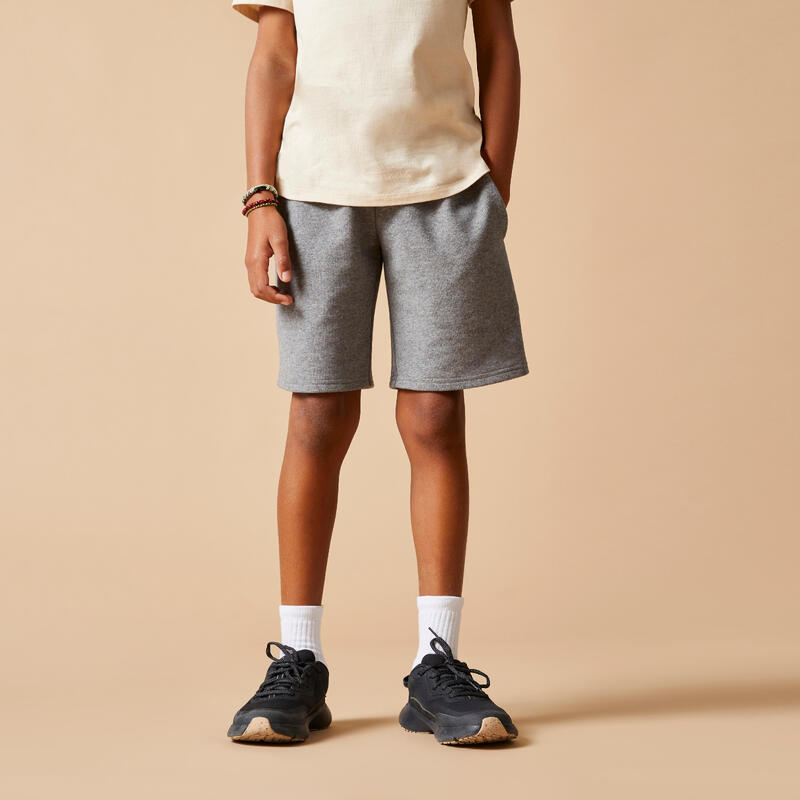 Pantalón Corto Niños Gris Jaspeado Ecodiseñado