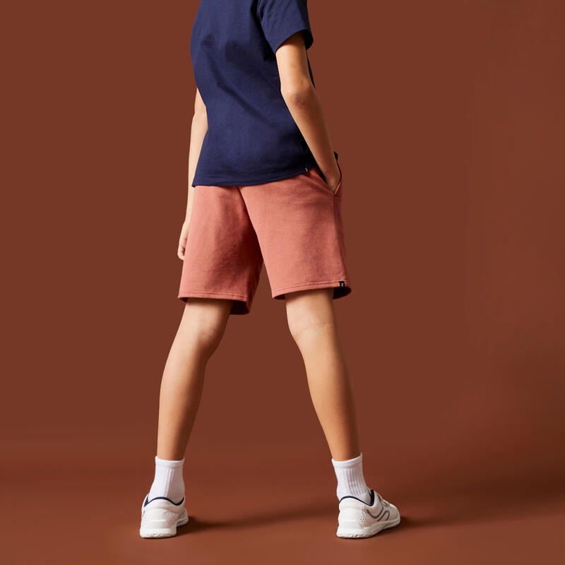 Short coton enfant mixte - terracotta