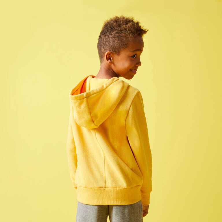 Kids' Cotton Hooded Sweatshirt - Yellow