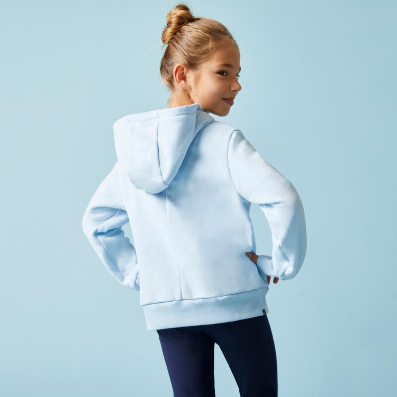 Warme hoodie voor kinderen uniseks hemelsblauw