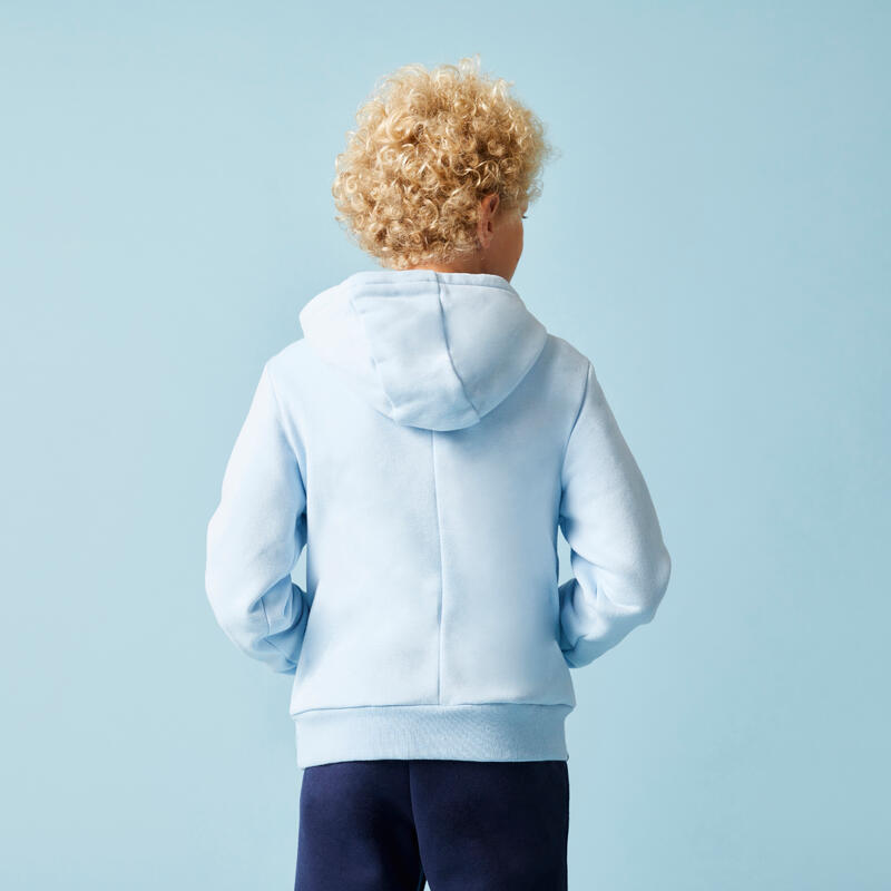 Warme hoodie voor kinderen uniseks hemelsblauw