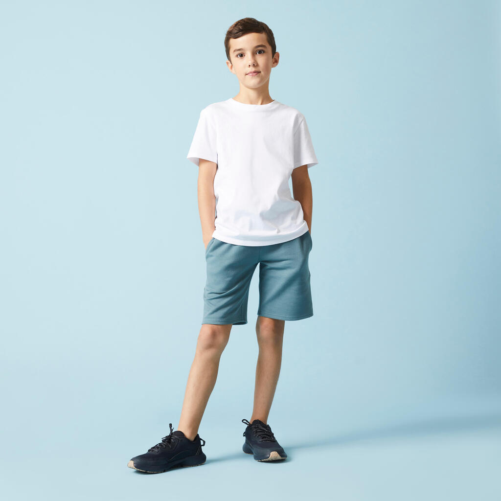 Short multisport coton enfant mixte, marron