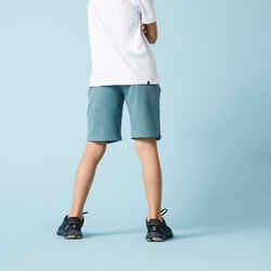Kids' Cotton Shorts 500 - Grey/Khaki