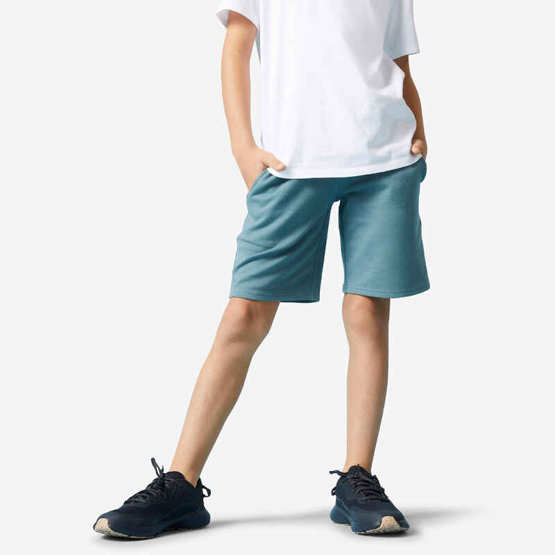 Kids' Cotton Shorts 500 - Grey/Khaki