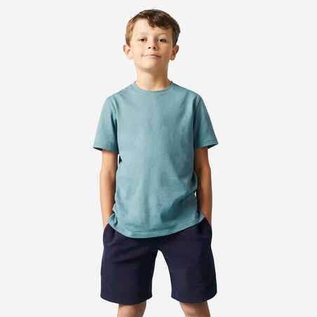 Kids' Unisex Cotton T-Shirt - Khaki