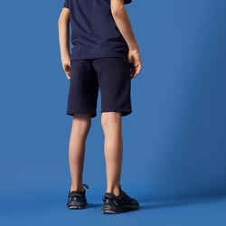 Kids' Cotton Shorts 500 - Navy Blue