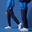Pantaloni bambino ginnastica regular misto cotone felpato blu