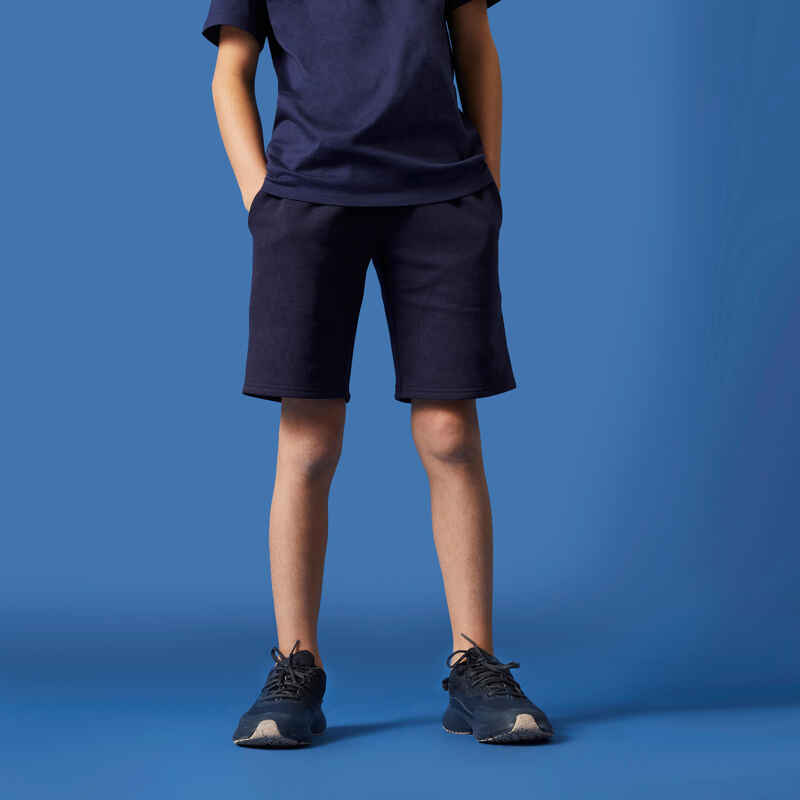 Shorts Kinder Baumwolle Ecodesign - marineblau 