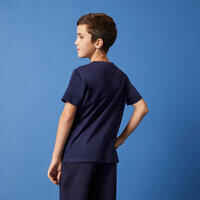 Camiseta Niños Unisex Azul Marino Algodón