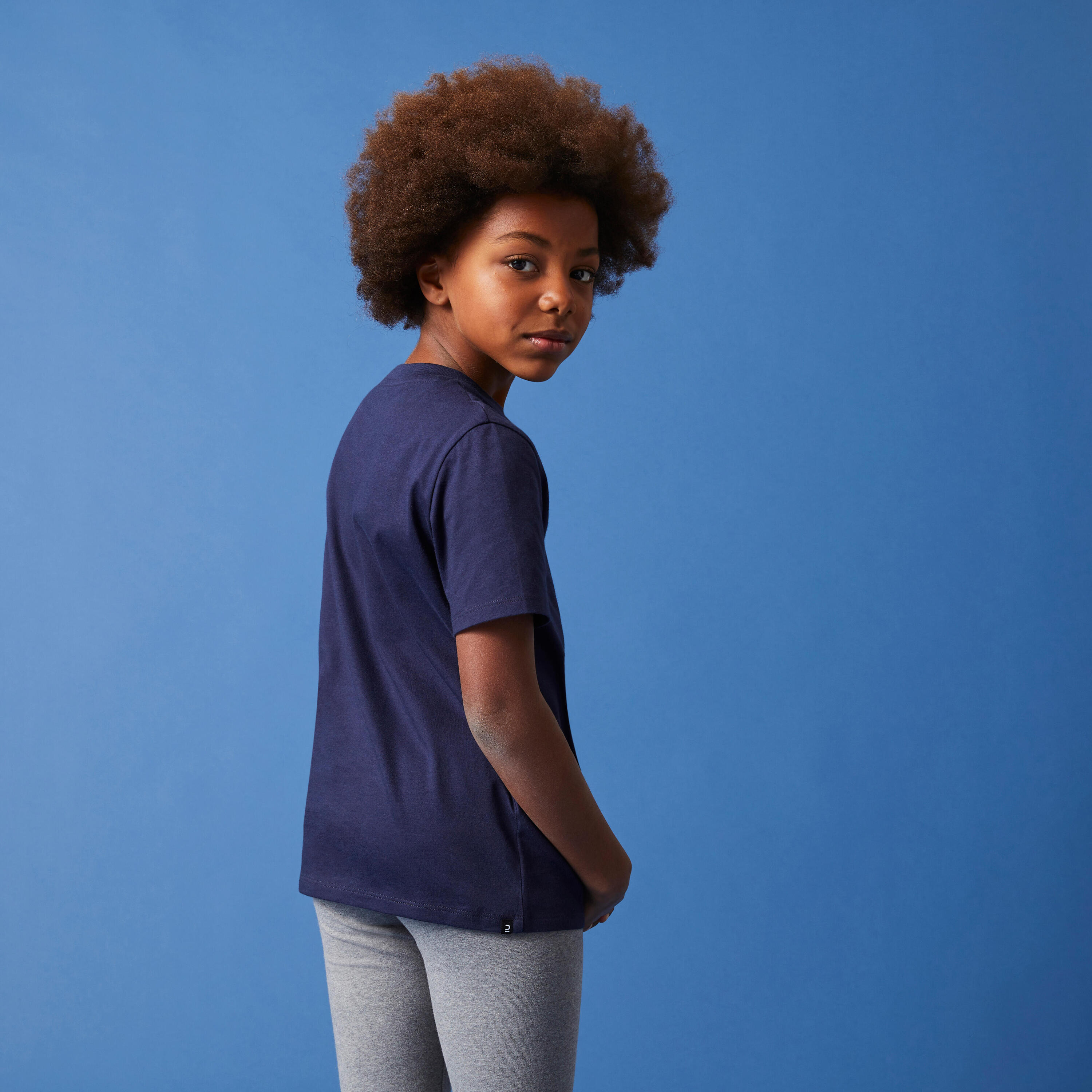 Kids' Unisex Cotton T-Shirt - Navy 3/7