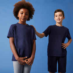 Kids' Unisex Cotton T-Shirt 500 - Navy