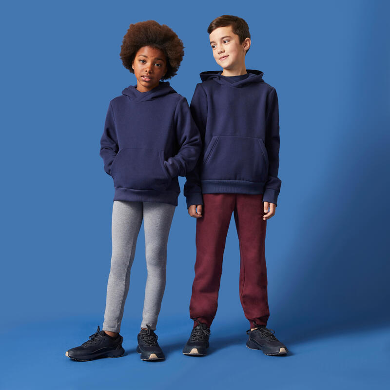 Sweatshirt com Capuz em Algodão de Ginástica Criança Azul Marinho