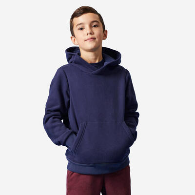 Felpa bambino ginnastica con cappuccio pesante celeste