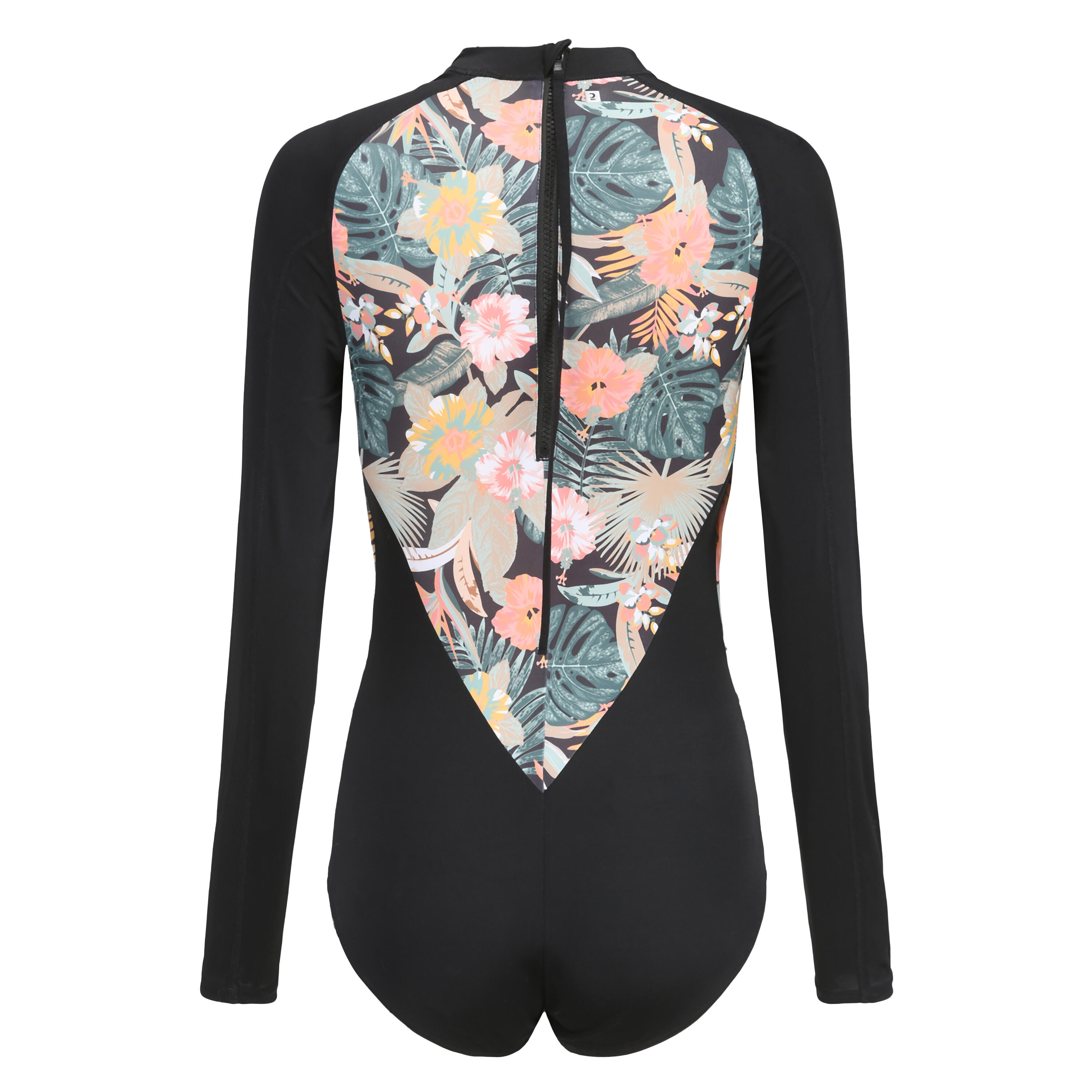 Olaian Women's Jane Long Sleeve One-Piece Swimsuit - Black