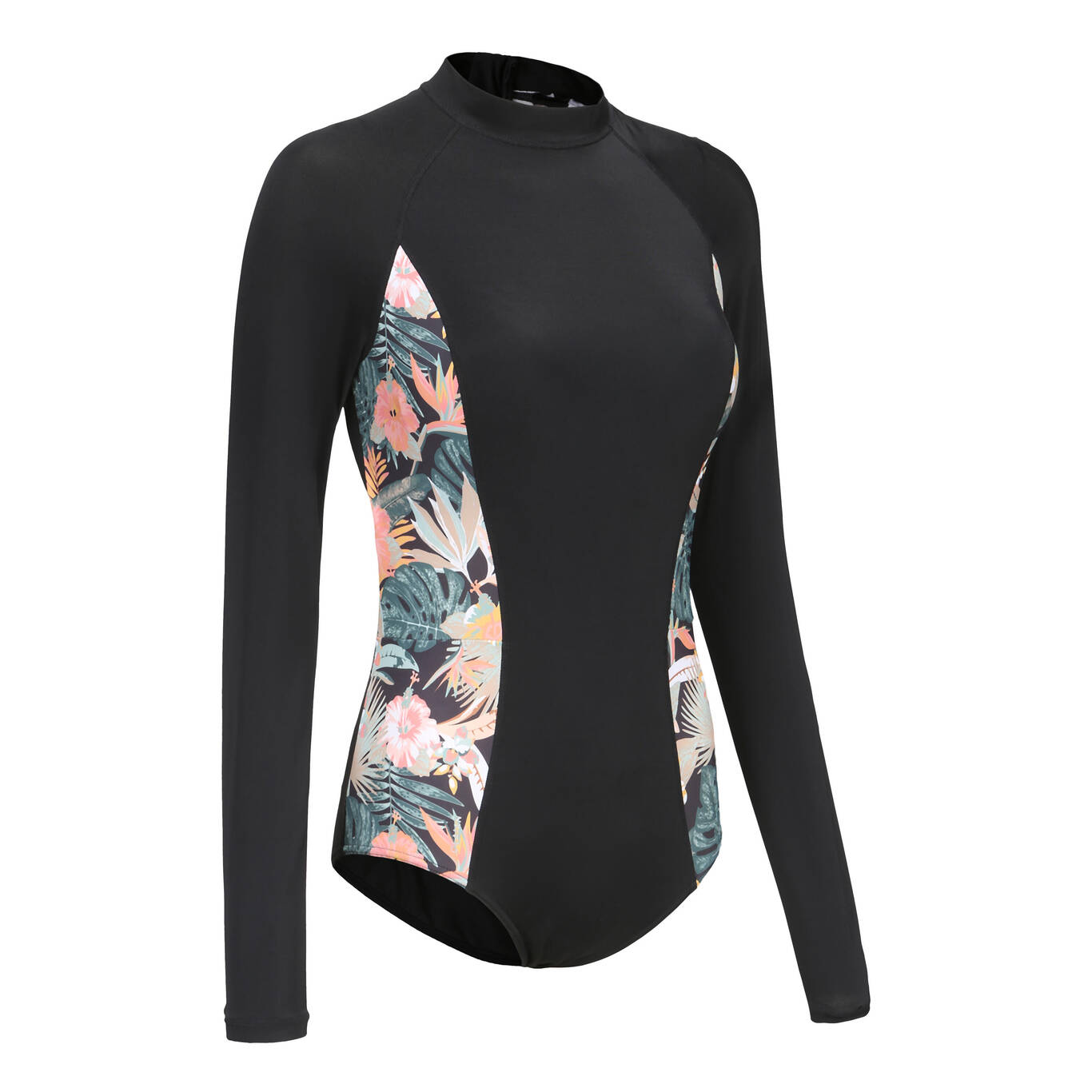 Women's One Piece Long Sleeve Surf Swimsuit- CN JANE -GLORY BLK