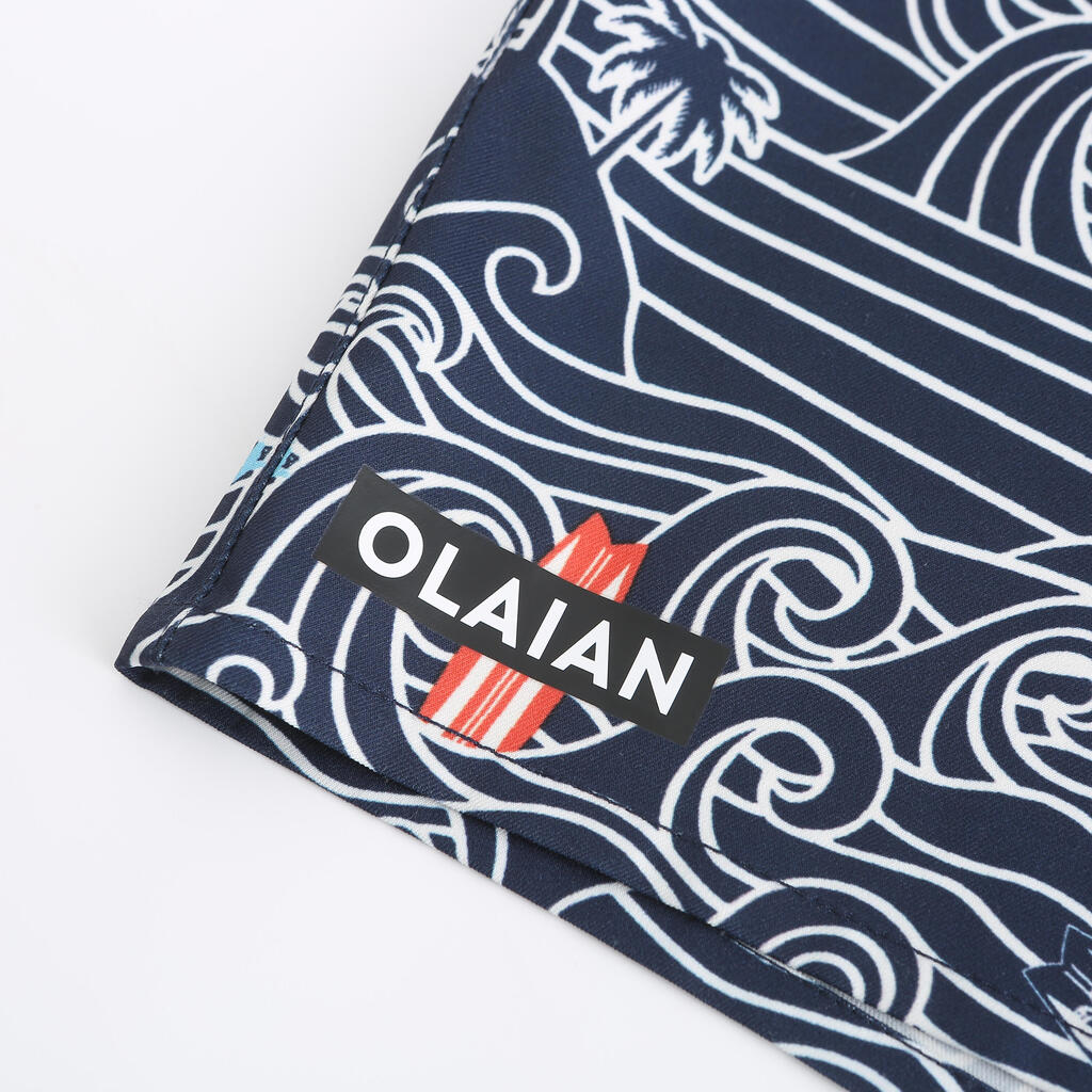 Surfing men boardshort blue wave