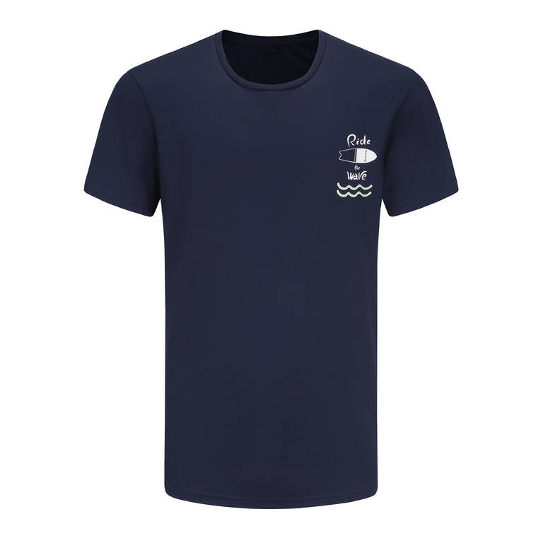 Men's surfing short-sleeve anti-UV WATER T-SHIRT - HOLIDAY NAVY