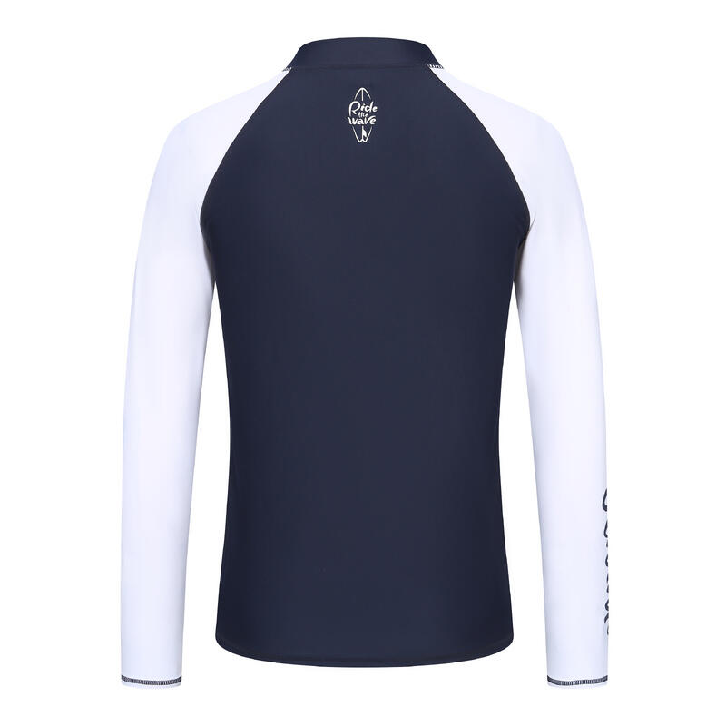 Surfing man UV protection zip navy white