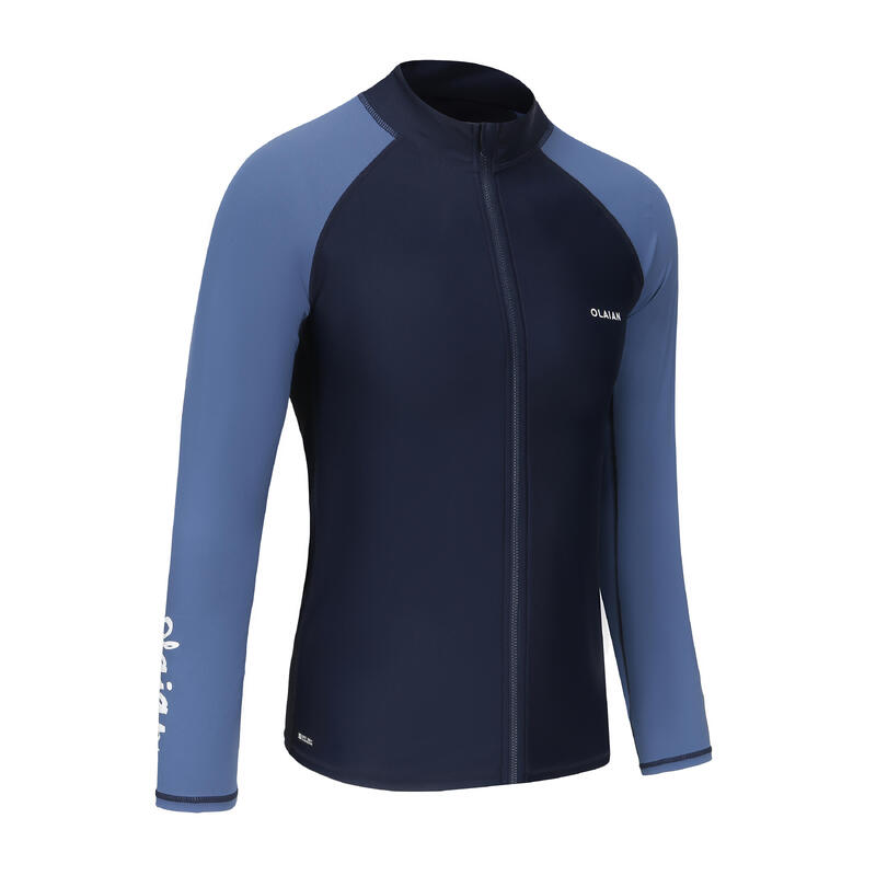 Surfing man UV protection zip top navy