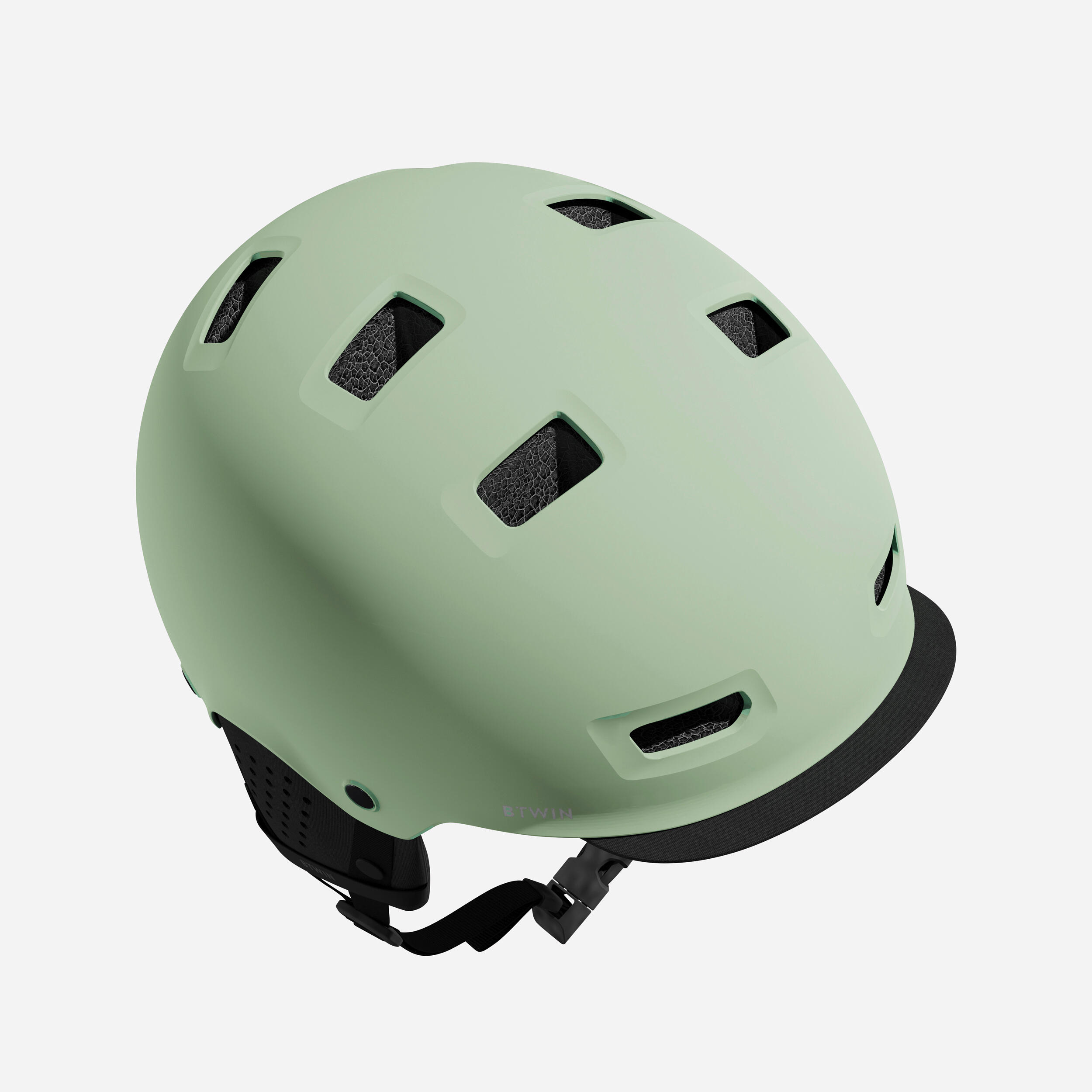 City Cycling Bowl Helmet 500 - Rosemary Green 1/11