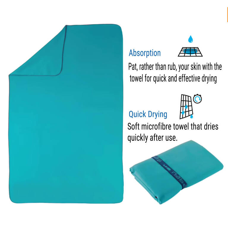 Microfibre Towel Size M 60 x 80 cm - Blue