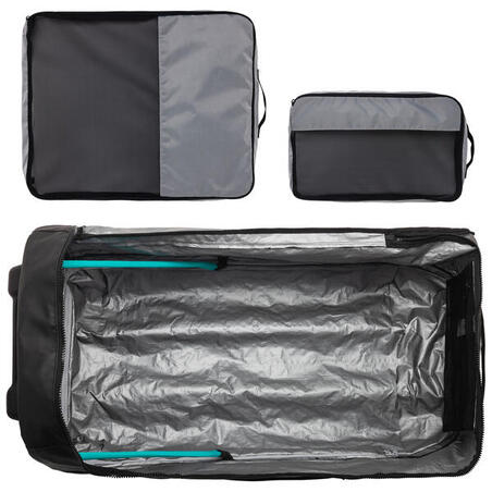 Сумка для дайвінгу на колесах 120 л темно-сіра