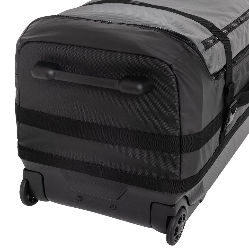 Diving bag with wheels 120 L black grey