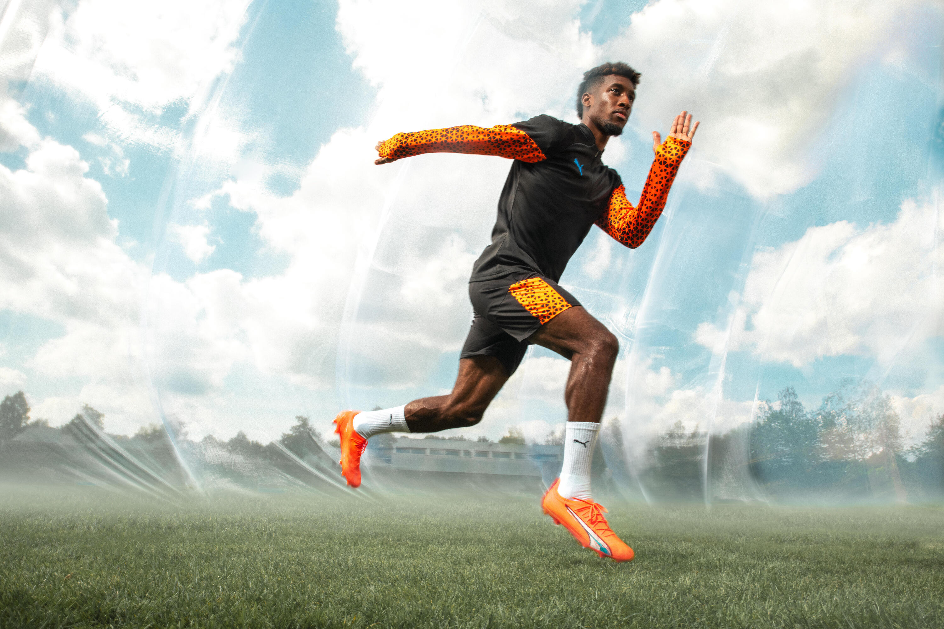 Chaussure de football Ultra Match MG Puma Orange Adulte 7/8