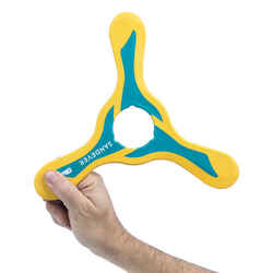 A boomerang that returns well and has a soft edge so that it doesn't hurt when you catch it