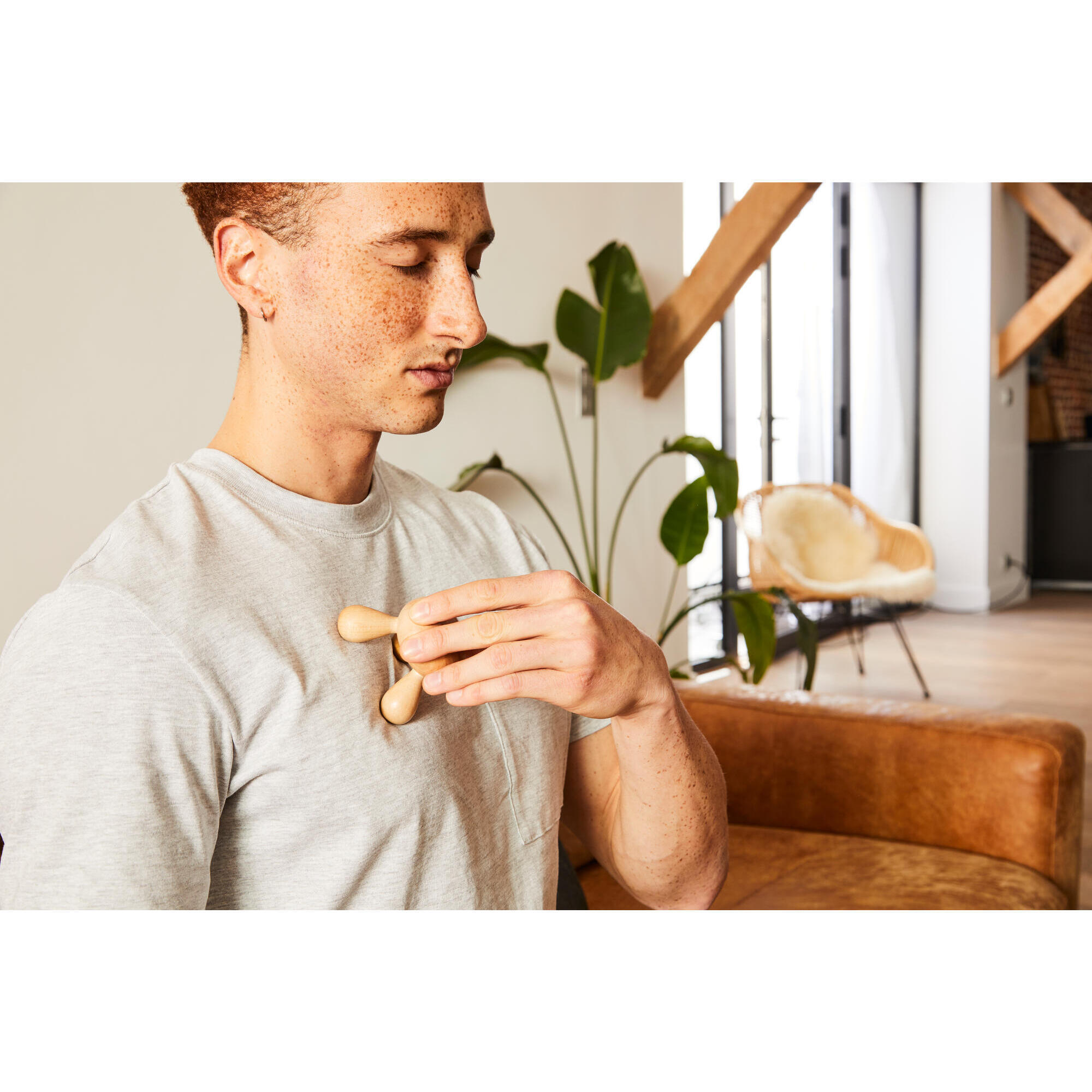 Wooden Massage Tool Beige Decathlon Decathlon