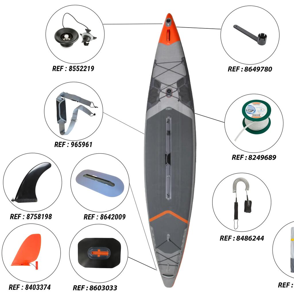 Divkameru piepūšams SUP dēlis “Expedition X900”, 14' 31