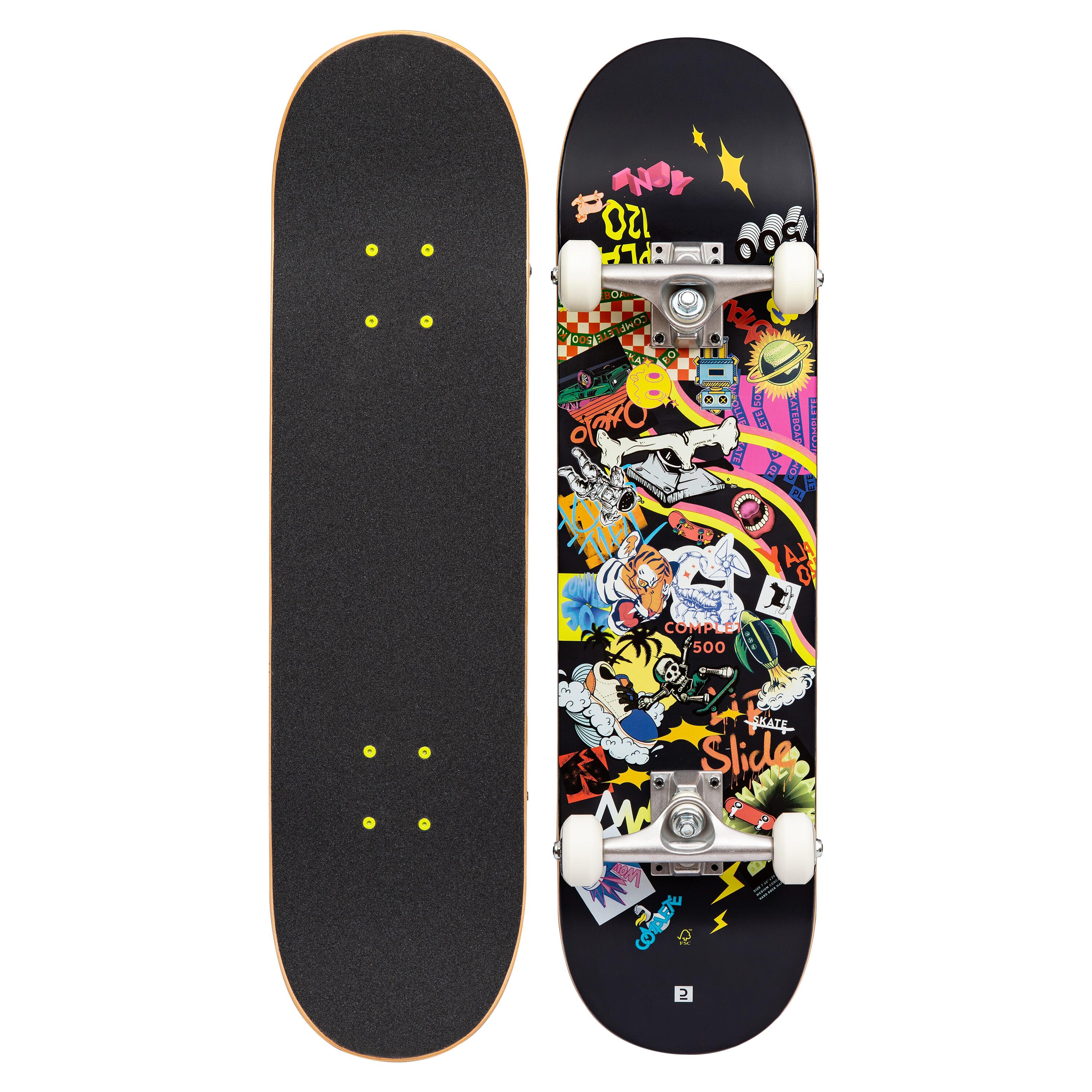 Kids 8-12 Skateboard CP 500 Mid 7.5 Inch