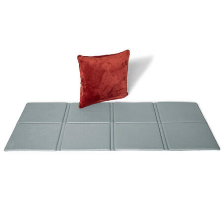 Crvena sklopiva prostirka za fitnes koja se pakuje u jastuk (10 mm)
