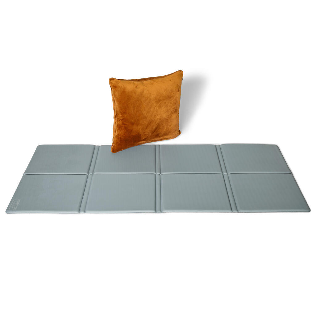 Salokāms fitnesa grīdas paklājiņš, 10 mm, debeszils
