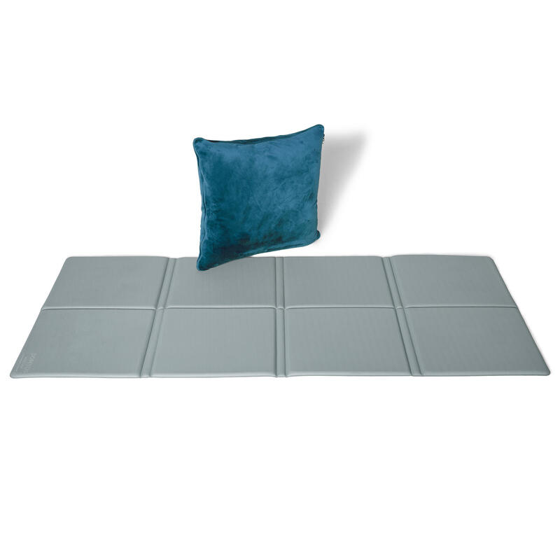 10mm 可折疊抱枕健身墊－藍色