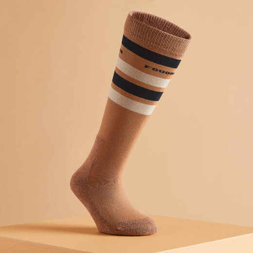 
      Čarape za jahanje SKS100 dječje svijetlosmeđe
  