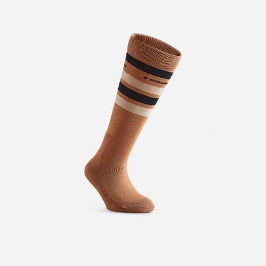 
      Kids' Horse Riding Socks SKS100 - Caramel
  