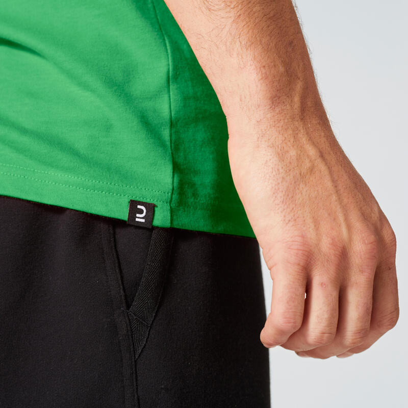 T-Shirt Herren - 500 Essentials grün 