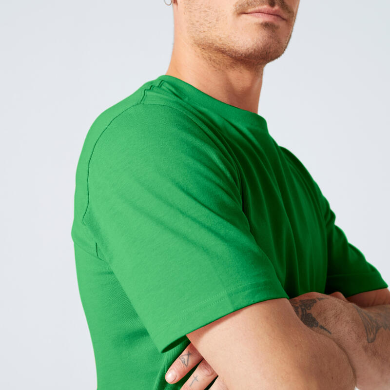 T-Shirt Fitness Homme - 500 Essentials Vert malachite