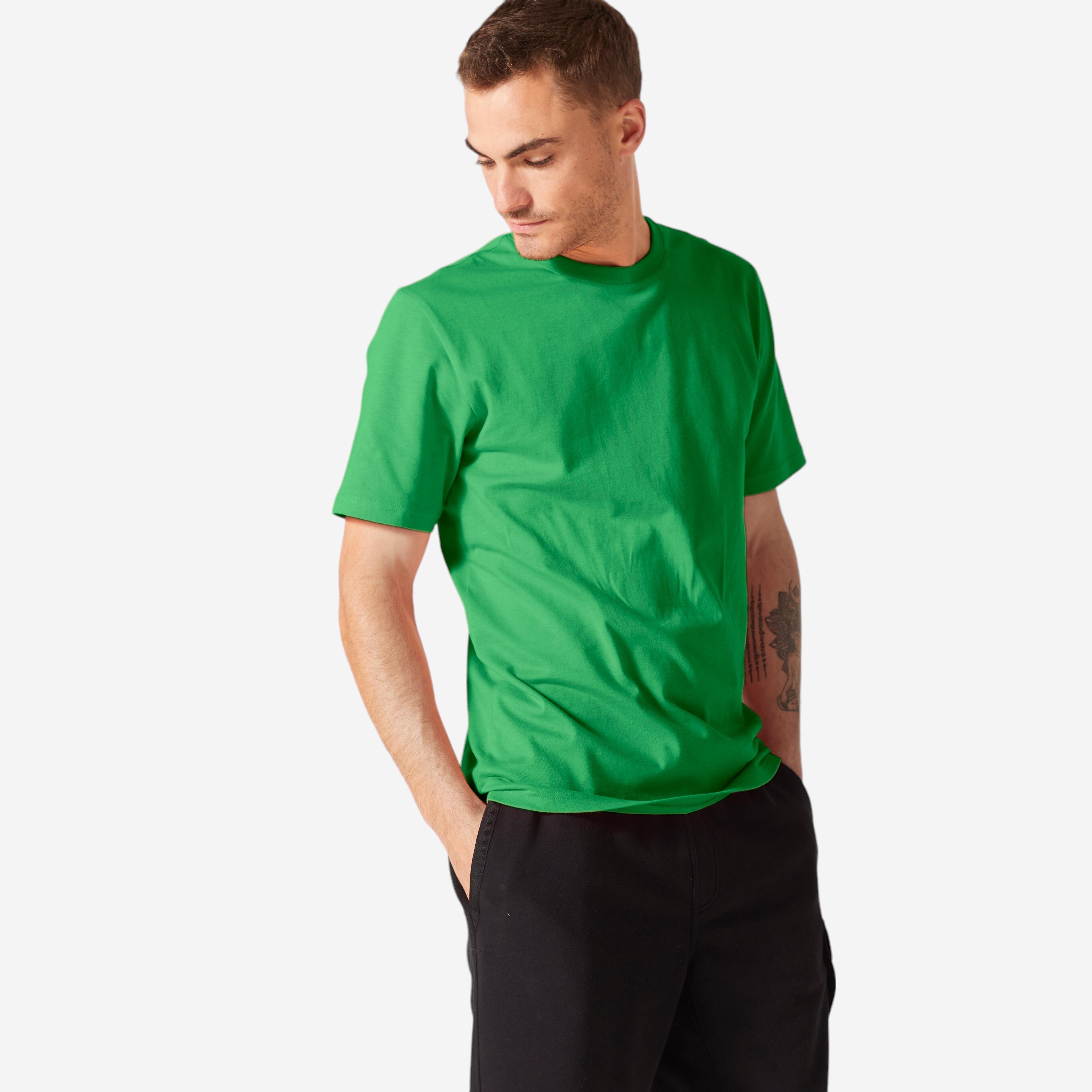 Men's Fitness T-Shirt - 500 Essentials Malachite Green