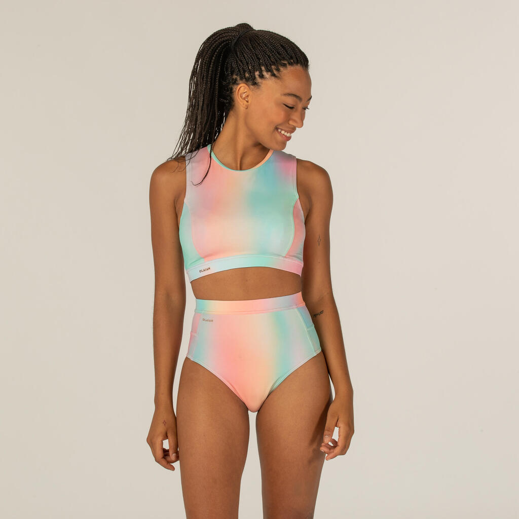 Brassière femme carla blur pink avec back zip et coques amovibles hydrophobes