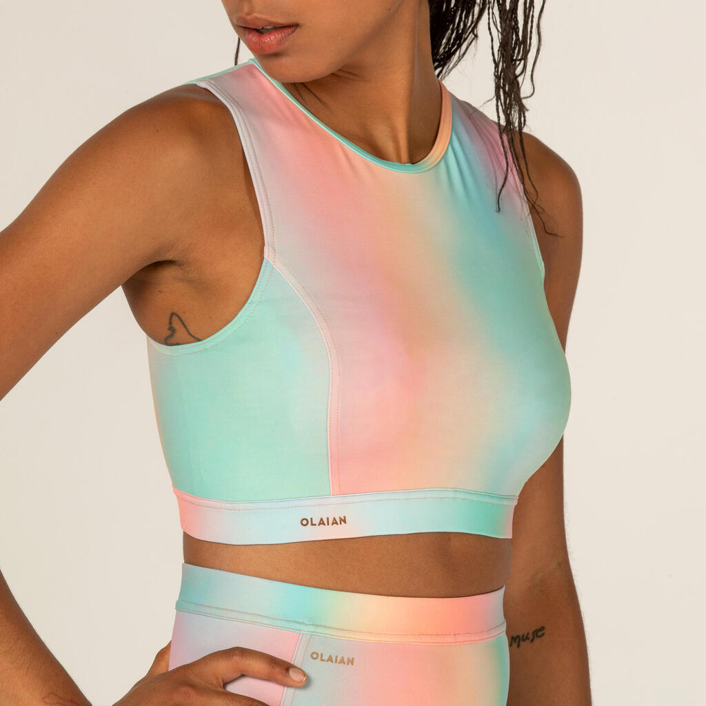 Brassière femme carla blur pink avec back zip et coques amovibles hydrophobes