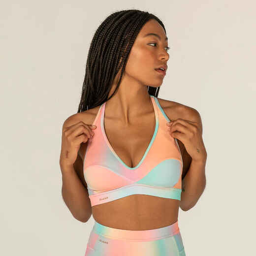 
      Bikini-Oberteil Damen Bustier Surfen - Ana blur pink
  